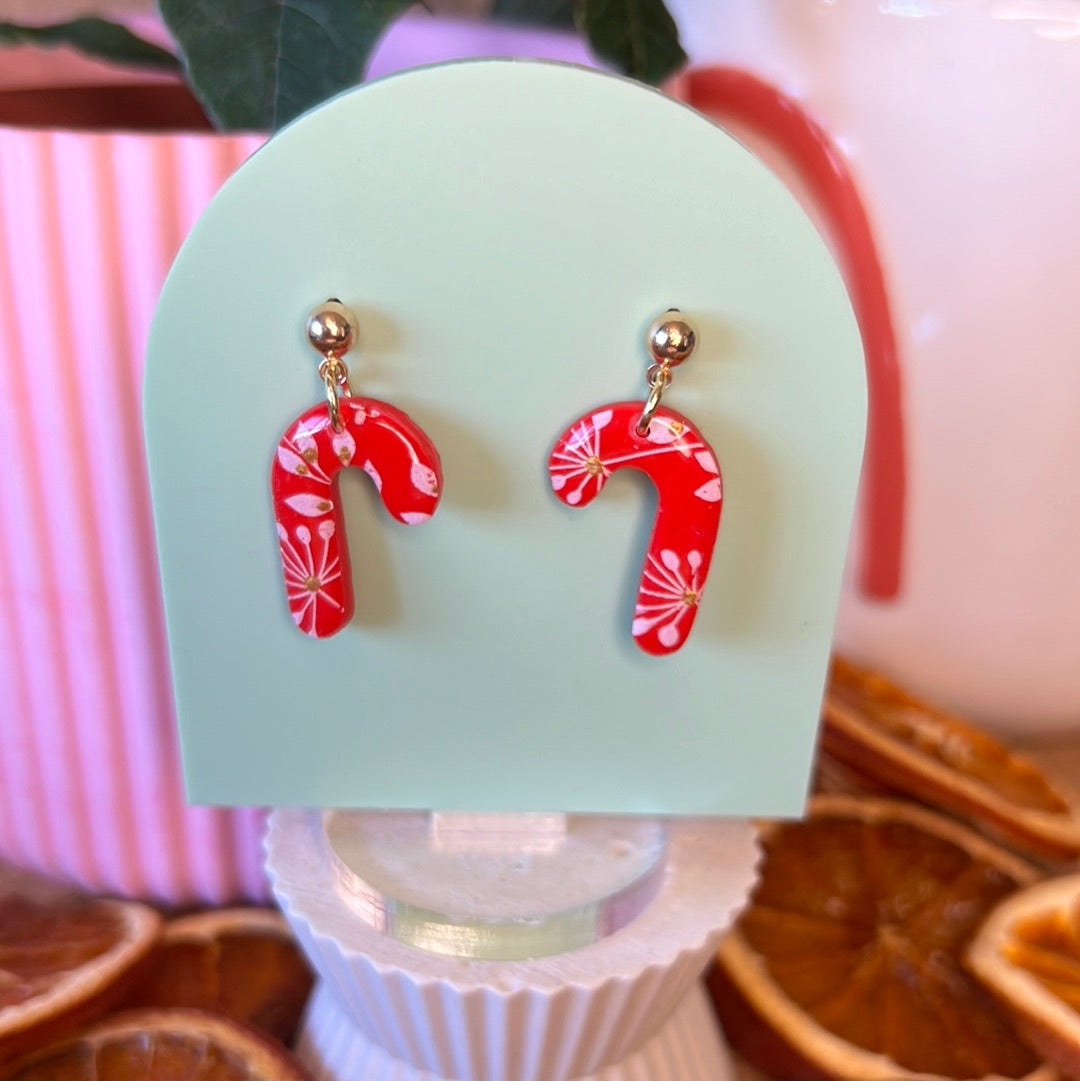 Candy Canes Dangles - Red