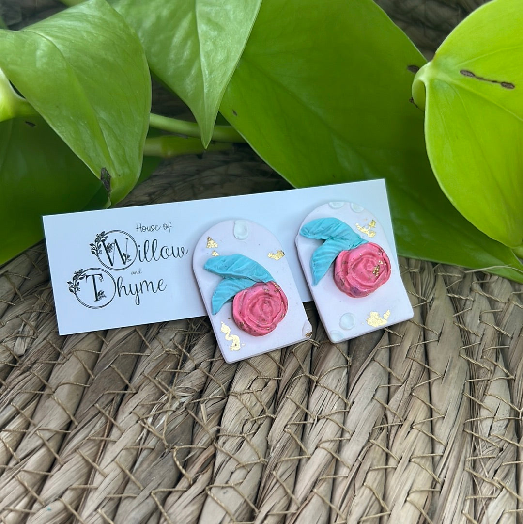 Summer Garden Roses Large Arch Studs