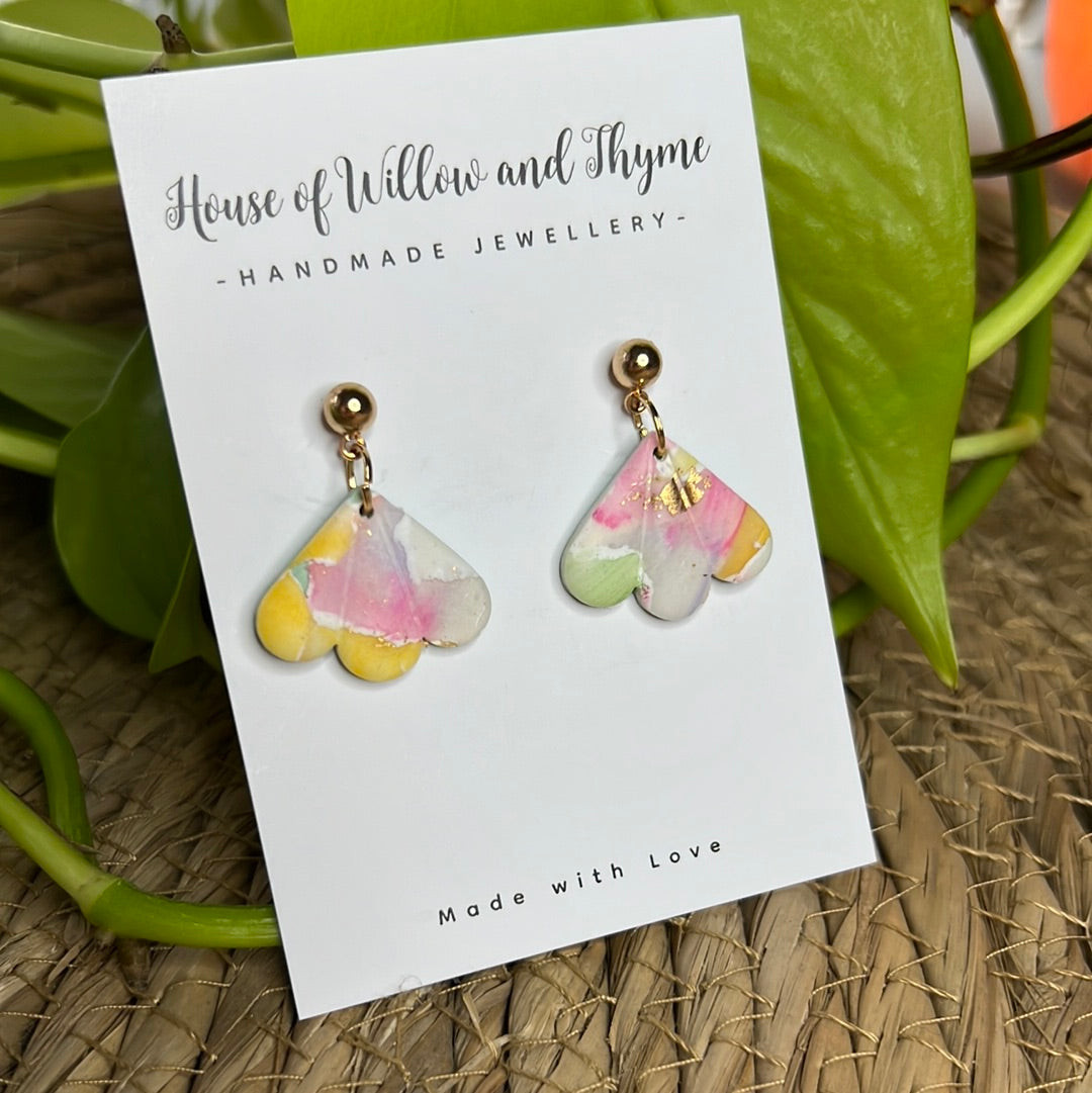 Watercolour Flower Petal Mini Dangles