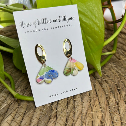 Watercolour Flower Petal Mini Dangles