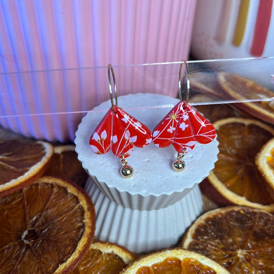 Christmas Petal Dangles (Mini Hoops)