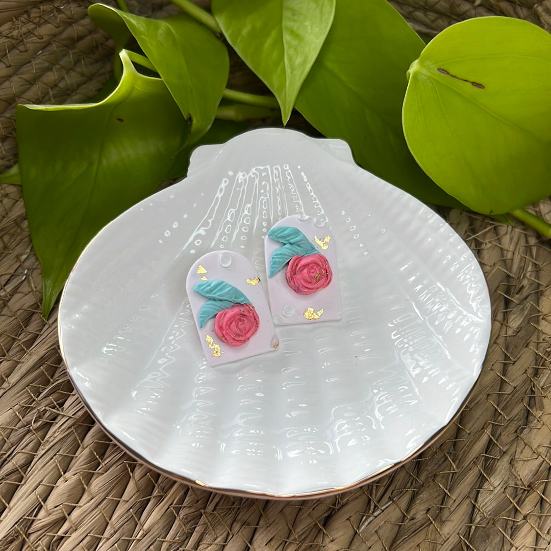 Summer Garden Roses Large Arch Studs