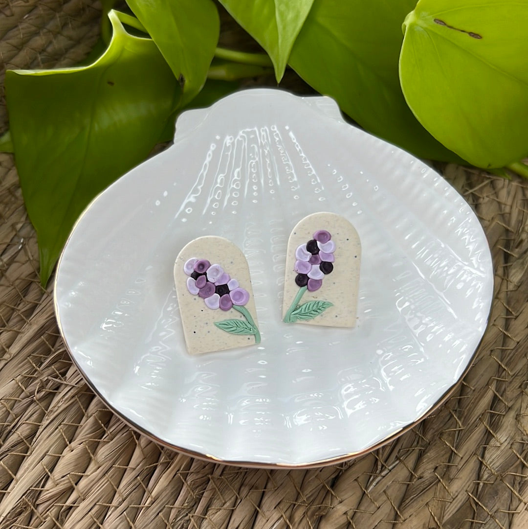 Summer Garden Lavender Large Arch Studs